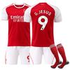Teens Kids Adults Custome Name Football Kits 2025-26 Arsenal Home #9 G.JESUS Training Jersey Set with Socks