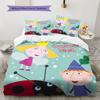 PlanetDBenHolly Muster Bettwäsche Steppdecke Set Bettbezug Kissenbezug Heimdekoration Geburtstagsgeschenk (1 Bettbezug + 2 Kissenbezüge, ohne Füllung)