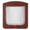 Square PP Controllable Switch Pet Door Dog Cat Flap Door Coffee Color