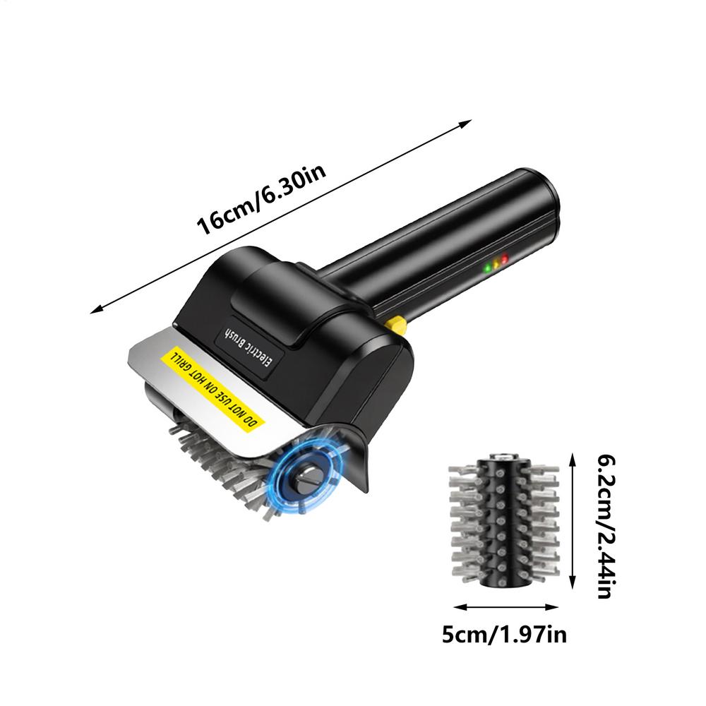 Electric Grill Cleaner BBQ Cleaning Brush High Torque BBQ Brush USB Rechargeable Wire Bristles Electric Grill Cleaning Brush