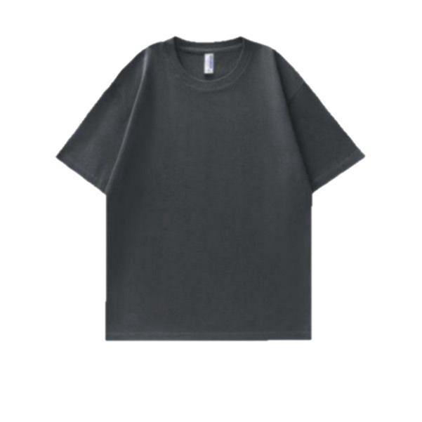 280G Heavy Cotton Short-Sleeve Dropped Shoulder Solid Color T-Shirt for Couples