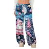 Women's Fleece Wide Leg  Elastic Waist Drawstring Loose Pants Drawstring Pajama Pants Sleepwear Trousers