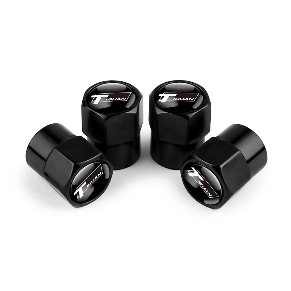 4Pcs Car Wheel Tire Valve Cap Airdust Cover Auto Accessories for Volkswagen VW Golf GTI R RLine Touareg Passat Polo MK7 Beetle Sk0