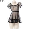 AniLV Women Sexy Transparent Nightgown Wedding Night Bride Erotic Nightdress Pajamas Flirt Temptation Lingerie Dress Costumes