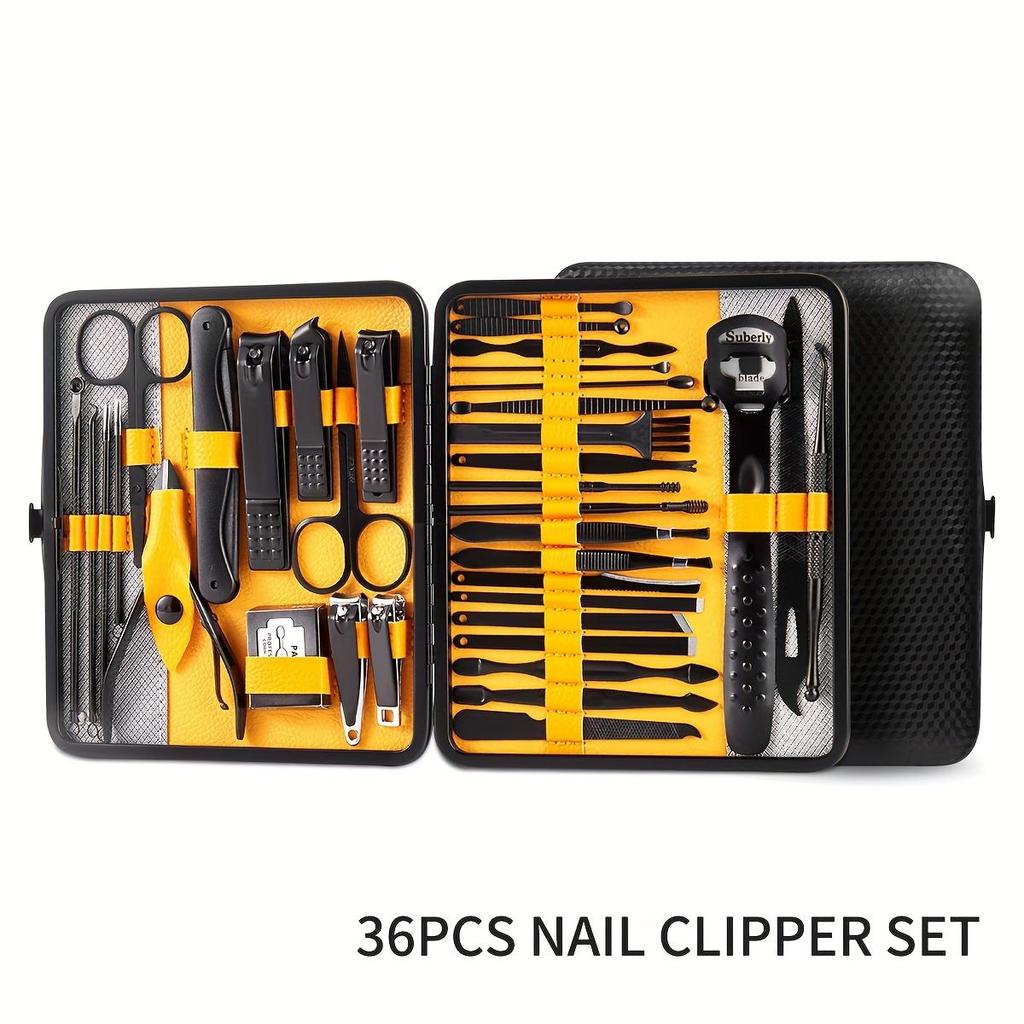 36 Pcs Full Set Multifunctional Nail Clipper Set Pedicure Facial Care Tools Multifunctional Everyday Hand and Foot Manicure Tools