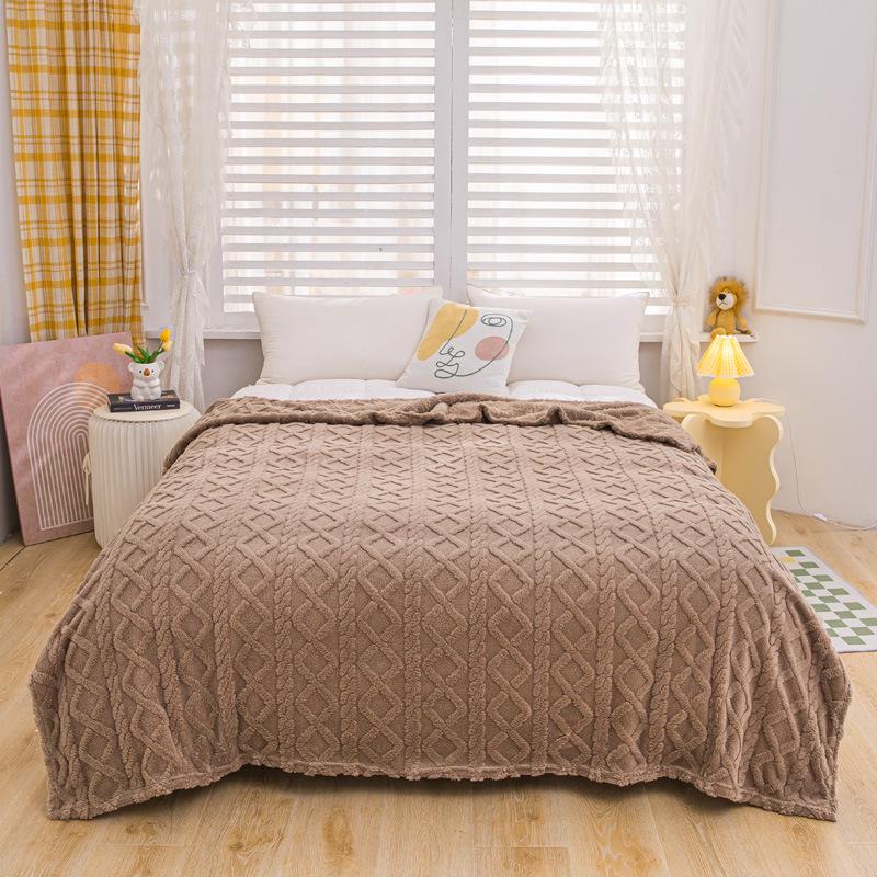 Taffeta Coral Fleece Flannel Blanket – Nap & Summer Air Conditioning Use, Perfect Gift, Small Size