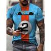 Men's Tshirt Lemans Car Vintage Pattern T shirts Summer Oversized Casual Tees Short Sleeve Tops Men Clothing