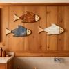 3Pcs/Set Wooden Fish Wall Decor Coastal Wall Art Fish Rustic Fish Wall Art Decoration for Bathroom Bedroom Ocean-Themed Room Lake House