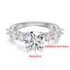 3.2cttw Round Cut Full Moissanite Engagement Ring for Women   CopperHalf Eternity Band Wedding Rings Fine Jewelry