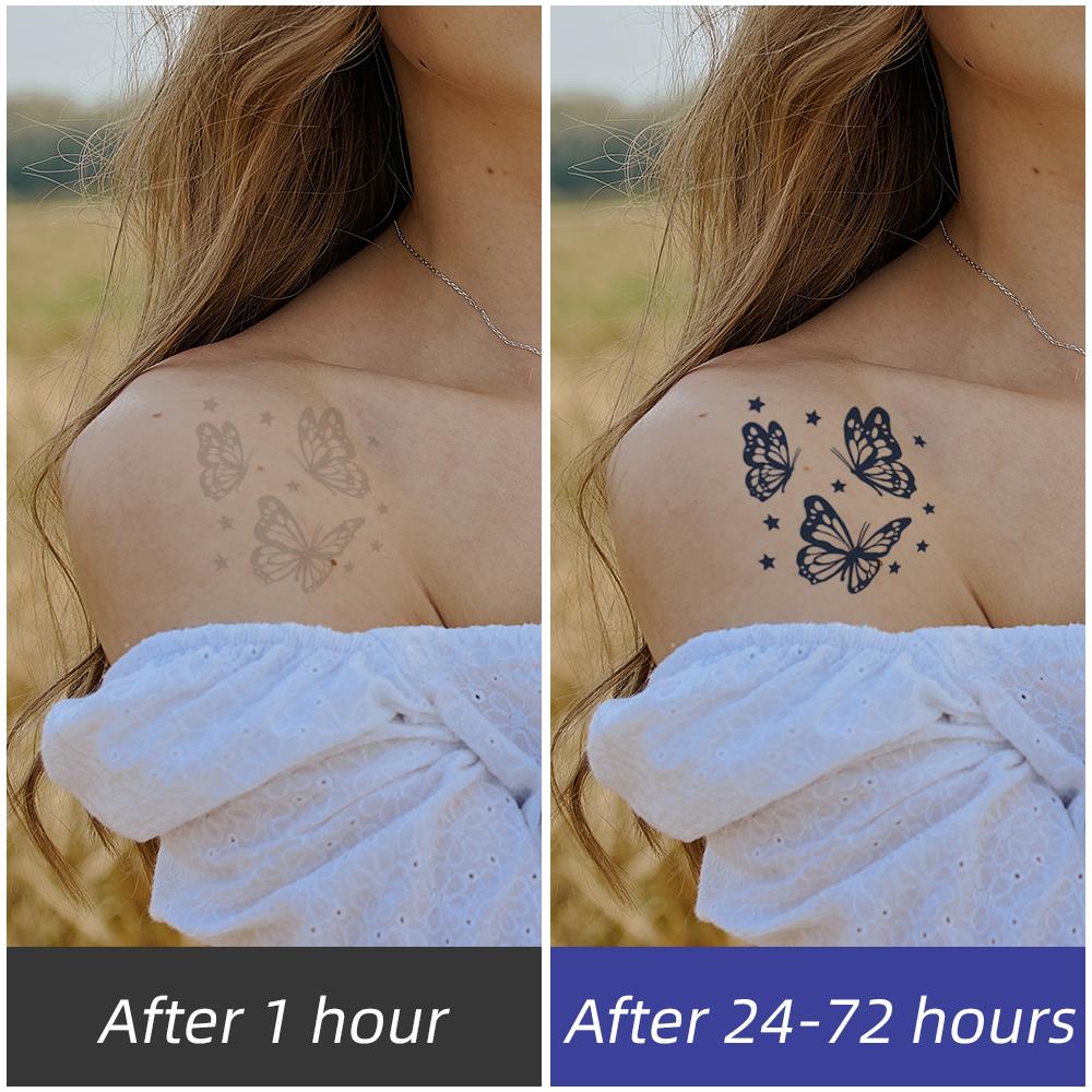 5/4/2 listy Vodotěsné Tetování Herbal Temp Small Semipermanent Butterfly Odolné tetovací samolepky