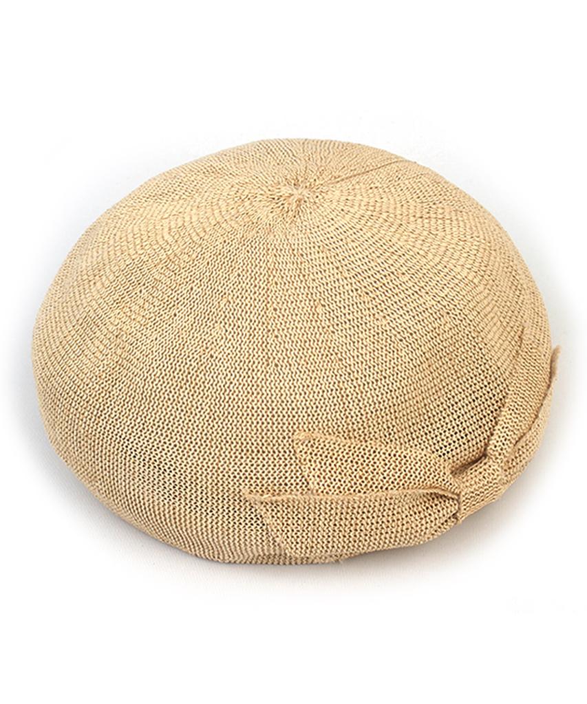 Summer Ribbon Beige Beret