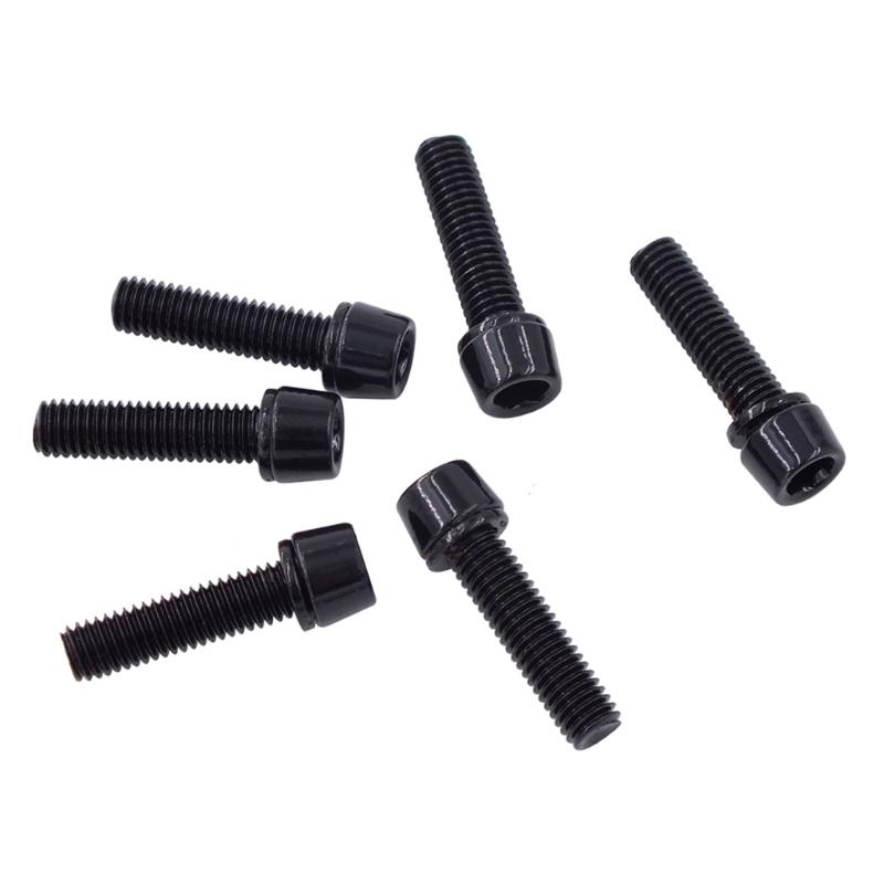 Skrutky na riadidlá bicykla Farebná oceľ M5/6x20MM MTB bicykel Riadidlá Predstavec Podložky Skrutky V Skrutky