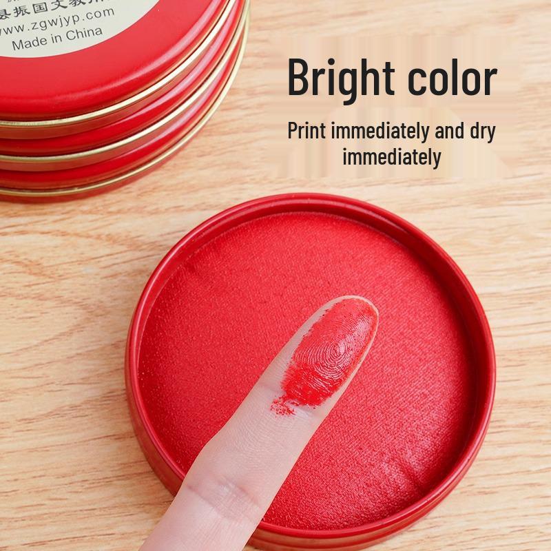 

Большая красная быстросохнущая самонаборная штемпельная подушка для штамповки и отпечатков пальцев - Офисные принадлежности с поролоновой сердцевиной на водной основе Small (Diameter 6.5cm) Single Pack