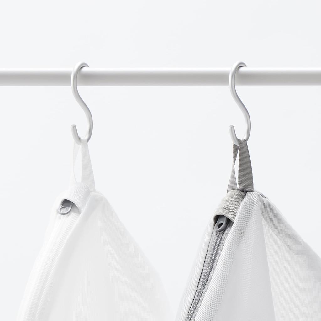 MUJI Polyester Reversible Laundry 52cm X 35cm X 35cm 83932367 Net, Round, Large, Approx. (W) (D) (H)