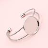 2 Stück 20mm 25mm Innenmaß DIY Armreif Armband Cabochons Leere Basis Fassung Schale Lünette DIY Schmuckherstellung Zubehör Zubehörteile