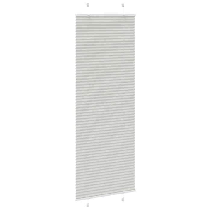 VidaXL Store plissé gris clair 80x200 cm largeur du tissu 79,4 cm, store plissé de fenêtre, store accordéon, store plissé de 4015360