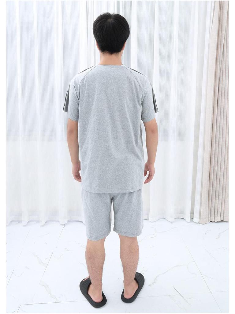 Summer Short Sleeve Cotton Clothing for Bedridden & Post-Op Patients
