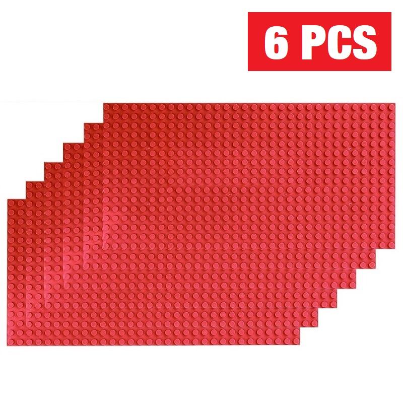 6PCS Classic Base Plate 32x32 16x32 Dots Baseplate Bricks DIY Assembly ABS Plastic Building Blocks Compatible Brand Figures City