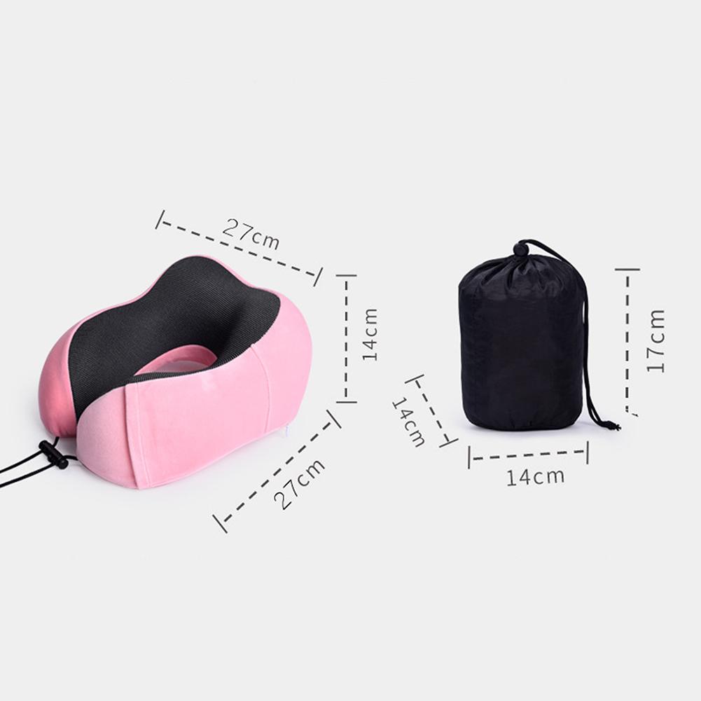 U-Shaped Pillow With Eyemask Earplugs Storage Bag,Travel Memory Foam Neck Pillow,Adjustables Neck Guard Pillow For Home/Travel