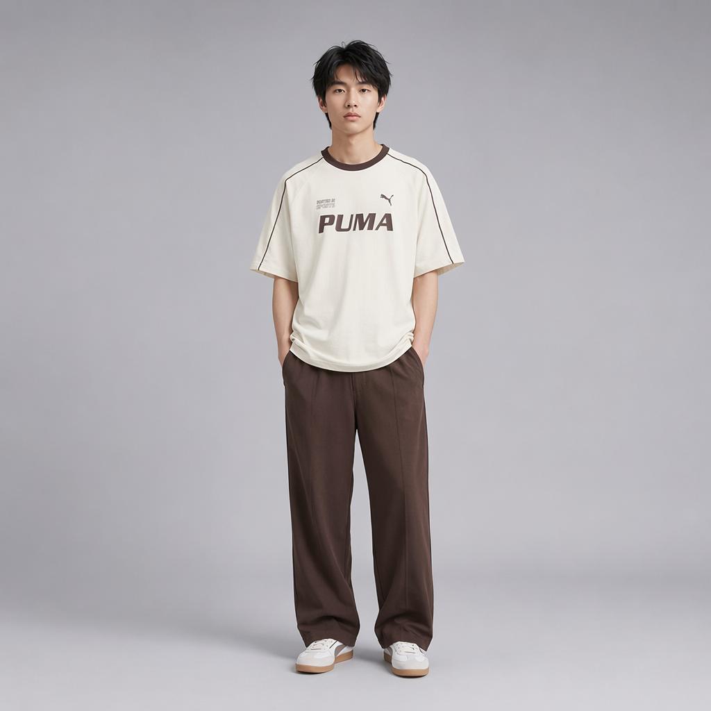 Puma Cool Feeling Technology Retro Color Block Simple Raglan Loose Short Sleeve T-Shirt Unisex Tops 695496-87