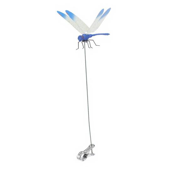 1/3/4Pcs Fake Dragonfly Decoration with Clip Rod Lifelike Outdoor Patio Yard Decorative Dragonflies Simulated 3D Dragonfly Ornament Pet Toy