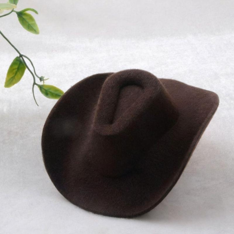 Tiny Western Cowboy Hat Miniature Fabric Hat Ornament For Handmade Craft Clothing Wrapping Sewing Costume Embellishment