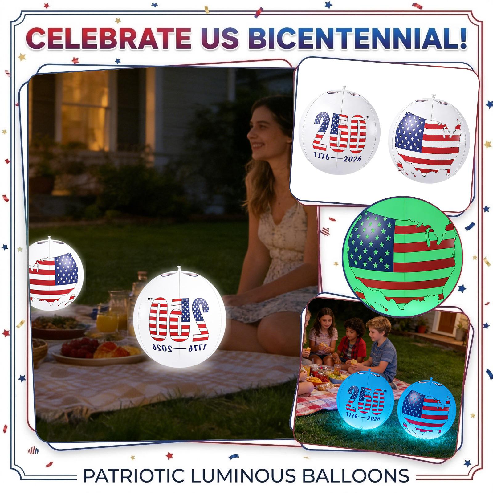 

Independence Day Decorations: Solar-powered Pool Lights, Illuminated Balls,flag-shaped LED Lights, Remote-controlled Color-changing Balloons. One Size