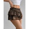 Women's Layered Lace Ruffle Mini Skirt High Waist Tiered Short Skirt Romantic Party Summer