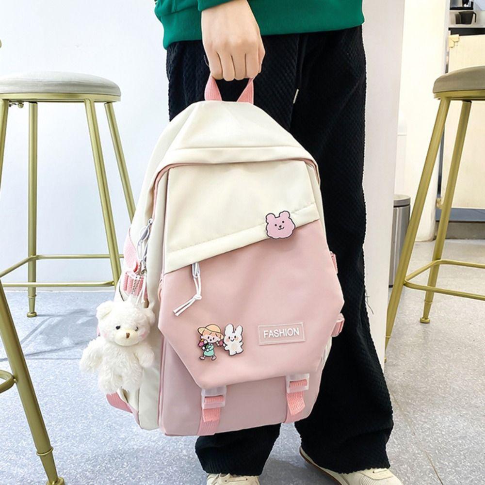 Nylon Book Bag Multifunctional Waterproof Large Capacity Backpack School Bag Boys Girls