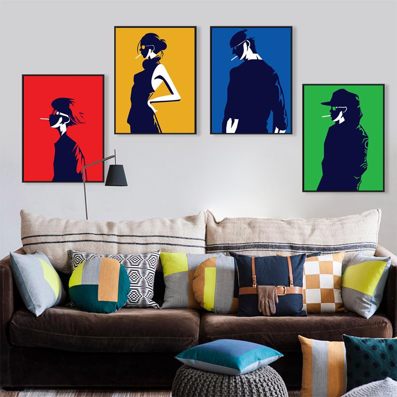 

Современная модная картина на холсте, мультяшный стиль, настенные художественные картины, декоративный постер для детской комнаты, украшение дома