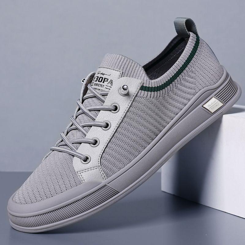 Comfortable Men's Single Shoes Lace Up Lightweight Men's Dad Flat Shoes 2025 Spring/summer New Sports Shoes Mesh Casual