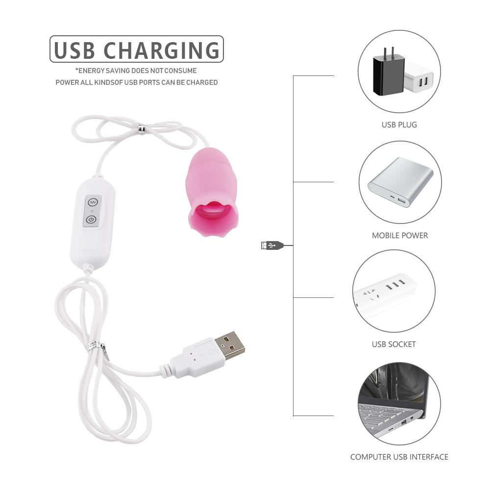 EXVOID Tongue Egg Vibrator 12 Speeds G-spot Vagina Massager Oral Licking Vibrators Clitoris Stimulator Adult Sex Toys for Women