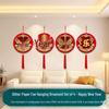 Happy New Year Glitter Paper Fan Decor Set