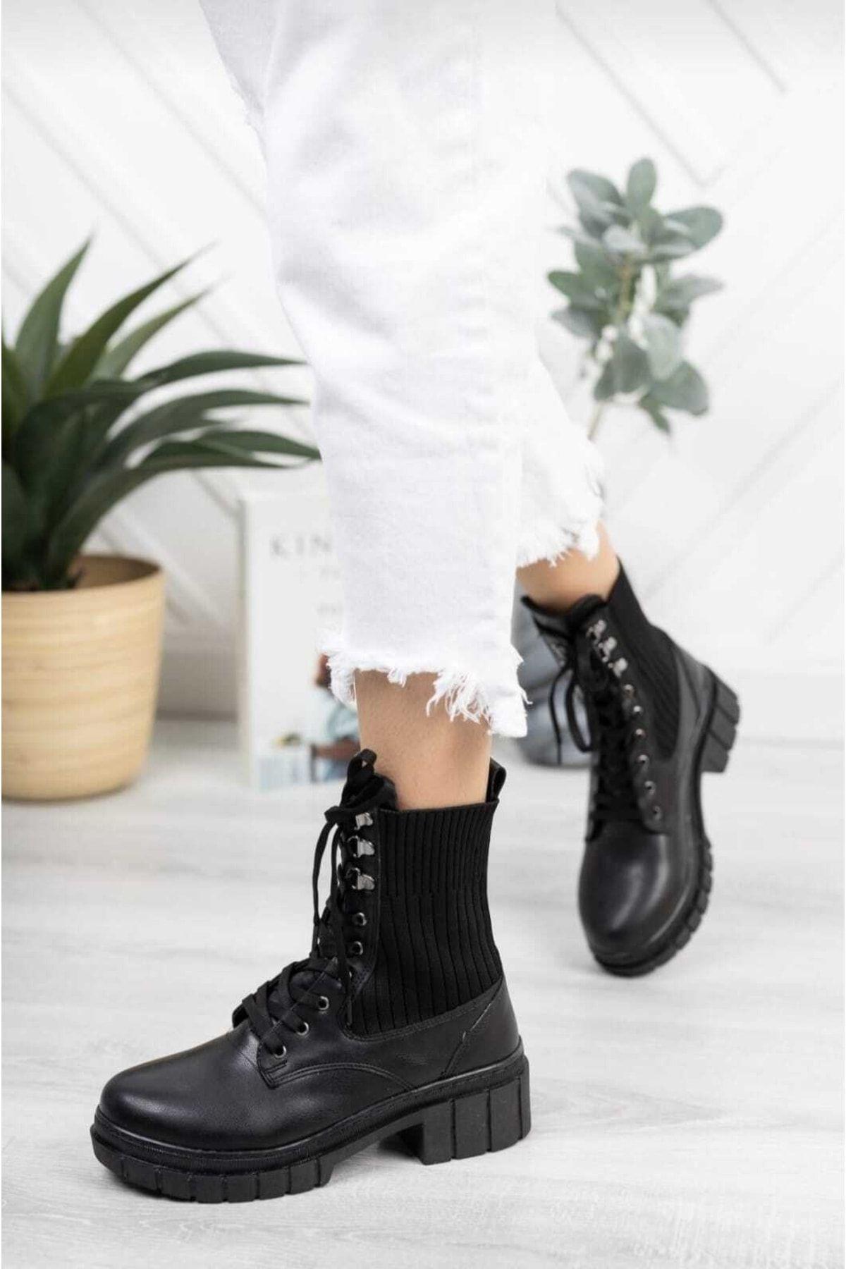 

Женские современные стильные модные ботинки, ботинки из искусственной кожи, эко-флорин, эластичные армейские ботинки, черные 37