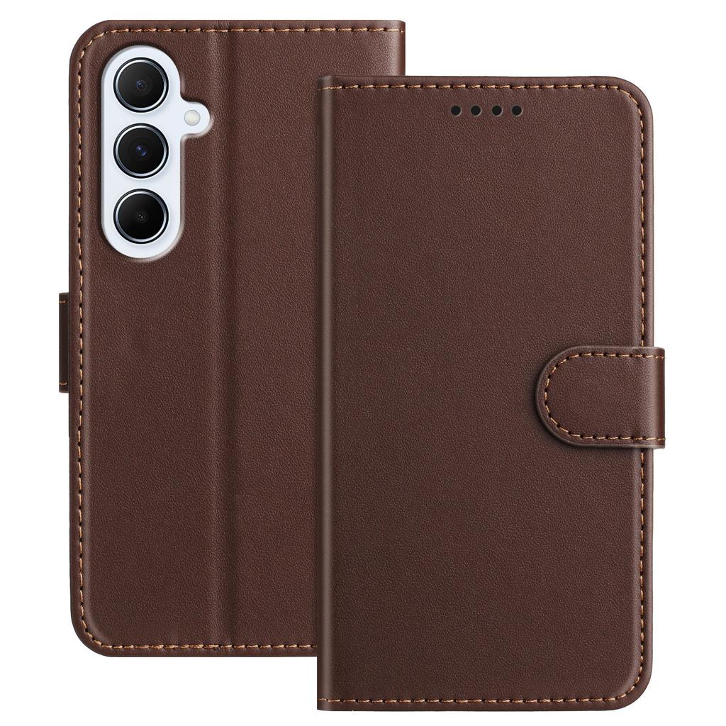 For Samsung Galaxy A26 5G Leather Case Wallet Stand Solid Color Anti Drop Phone Cover