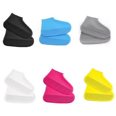 Couvre-chaussures de pluie pliables antidérapants, design en silicone réutilisable, protection intégrale des chaussures pour la randonnée et l'usage quotidien