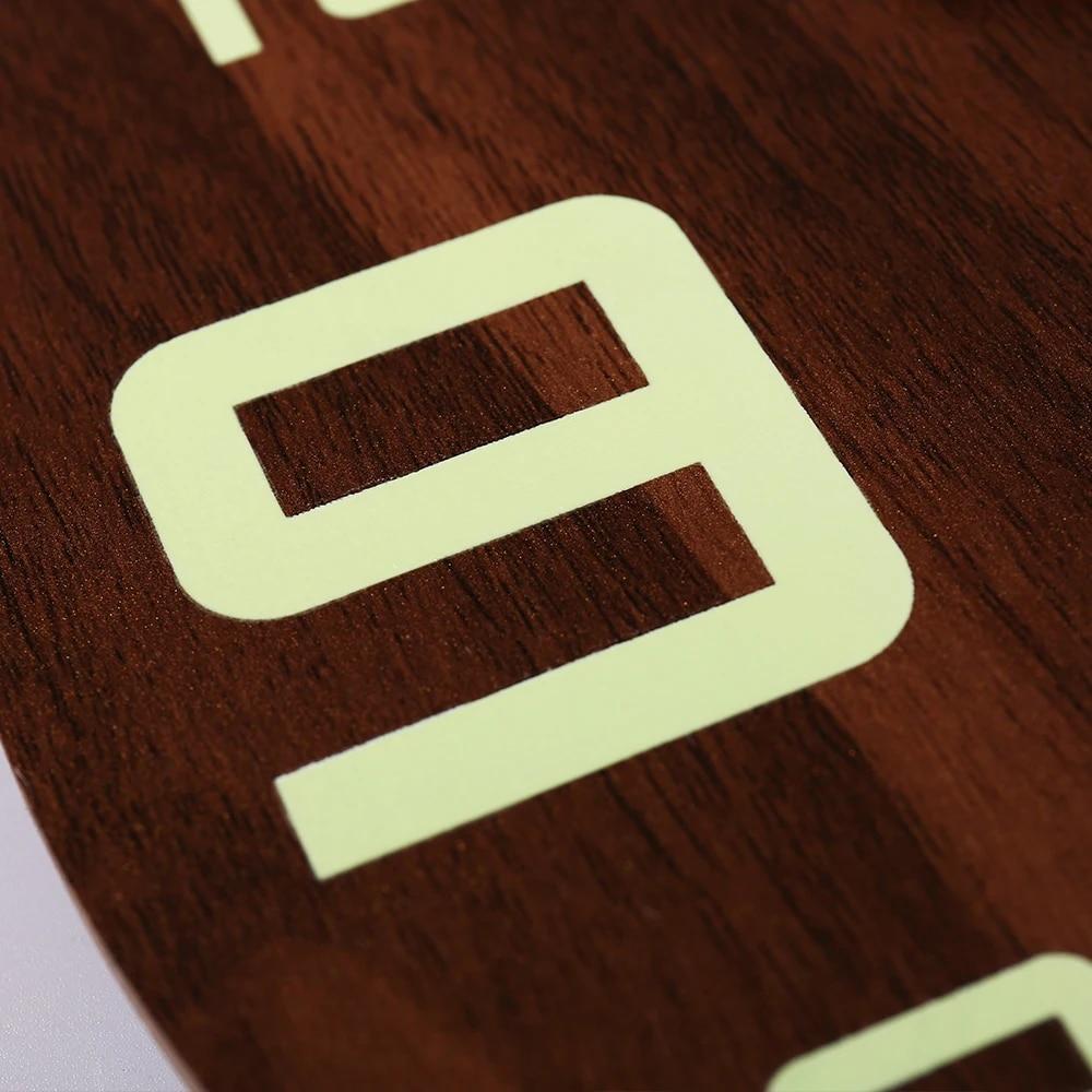 Ceas de perete luminos Ceasuri de perete de bucătărie, silențios, din lemn, pentru interior, în aer liber, camera de zi, ceas, acasă, artă modernă