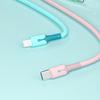 5A Liquid Silicone 3-in-1 USB To Type C Data Cable USB C Fast Charging Data Cords For iPhone Samsung Xiaomi Huawei PD Phone Wire