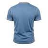 Men's Summer Short Sleeve T-Shirt Round Neck Patchwork Retro American Style Casual Tops
