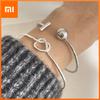 100% Solid 925 Sterling Silver Metal Bracelet for Women Vintage Handmade Simple Geometric Knot Bracelet Birthday Gift Party