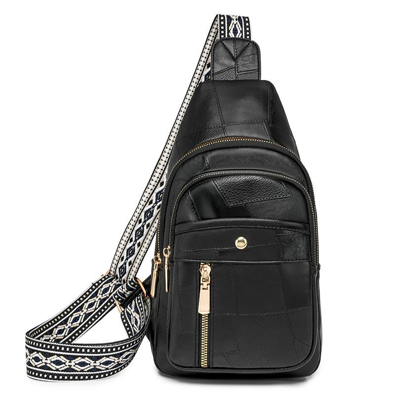 Women's Sling Bag Crossbody Bag Sling Purse Fanny Packs Vegan Leather Chest Bag for Women Shoulder Tote Blet Bag Travel Backpack with Adjustable Strap