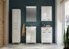 Bathroom cabinet 50x85cm standing on legs, white gloss Mea