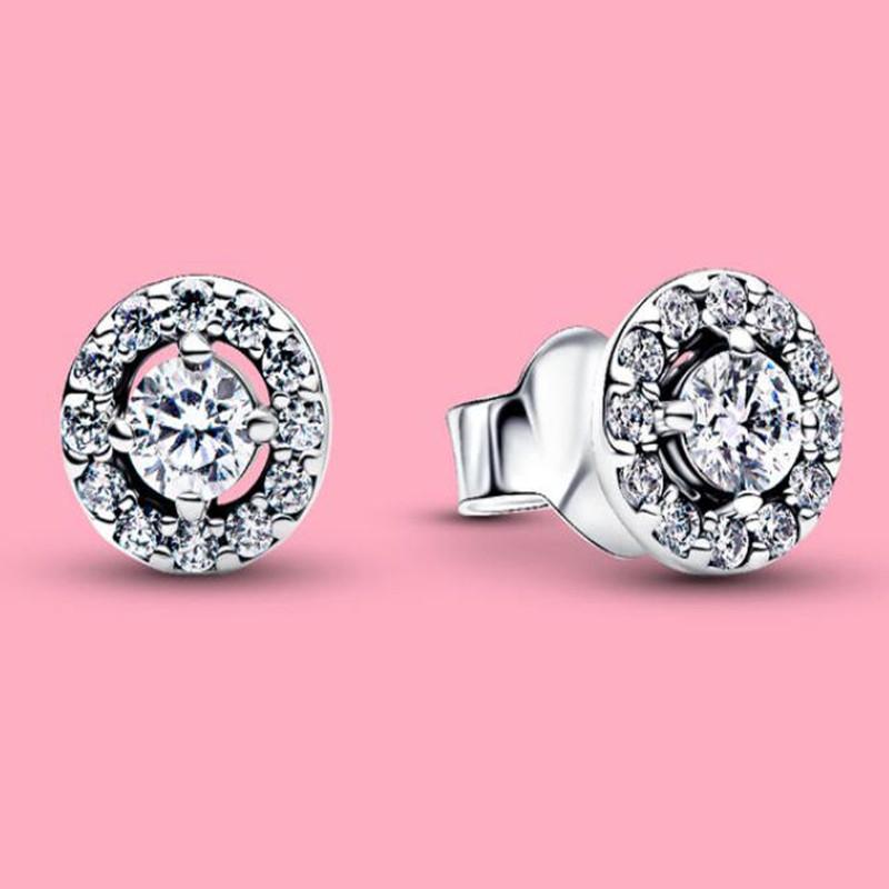 Cercei Stud Argint 925 Lună Strălucitoare Fluture Pentru Femei Modă Bijuterii Fine