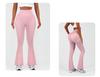 Solid Color High Waist Yoga Leggings - Slim Fit, Flared, Body Shaping, Quick Dry, Casual Fitness Sports Pants