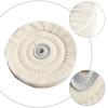 5 Inch Cotton Polishing Wheel Disc With Leather Center Suitable For Metal Jewelry Stainless Steel Wood Plastic Ceramic