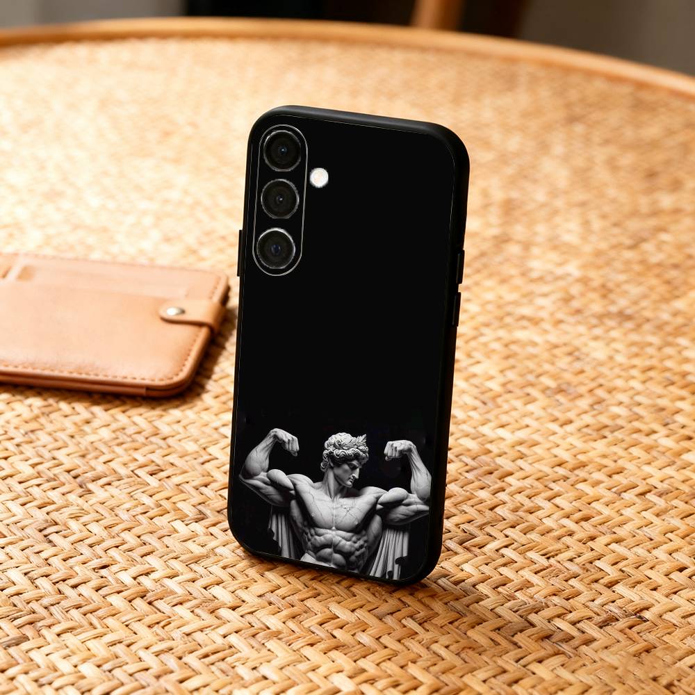 

Greek Mythology Statue Fitness GYM Phone Case For Samsung A73,72,71,A52,51,40,41,A22,A32,31,A13, Soft Black Shell Samsung a11