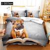 Niedliches Hunde-Bettwäsche-Set Einzelbett Twin Full Queen King Size Bett-Set Aldult Kinderzimmer Bettbezug-Sets 3D-Druck Anime Bettlaken-Set
