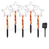 Solar Snowflake & Star Cane LED Garden Light for Outdoor Christmas Decor