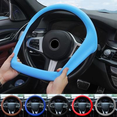 Lenkradbezug Weiches Dünnes Silikon Rutschfest Schweißabsorbierend Ganzjahres- Unisex Auto-Innenraumteil =Fahrzeugschutzzubehör