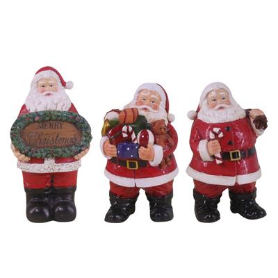 Resin Santa Claus Figurine Santa Claus Statue Figure Christmas Decoration for Winter Festival Farmhouse Bookshelf Home Office